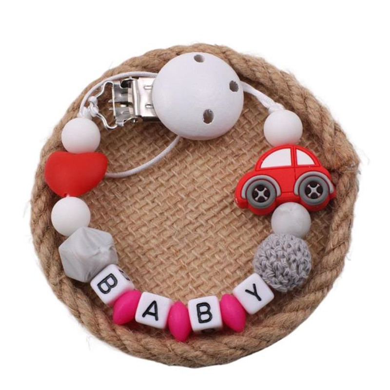Baby Teethers - Karikatür Bebek Emzik Klipsi Zincir Özelleştirilmiş