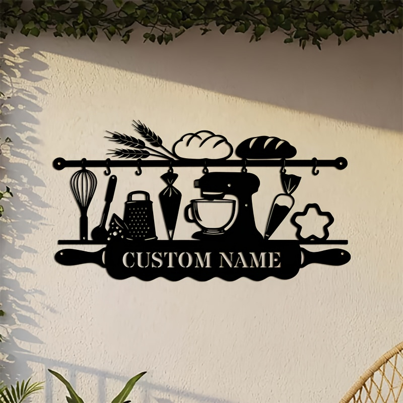 Baby Products Decoration - Kişiselleştirilmiş Mutfak Demir Duvar Sanatı, Pişirme